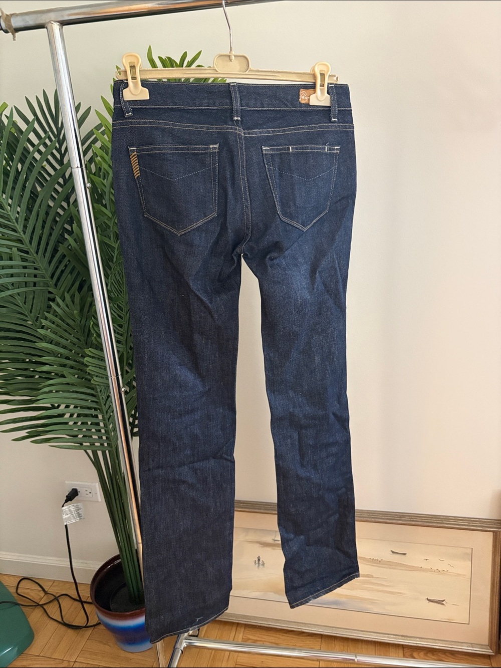 Vtg 2005 Y2K Paige Melrose Premium Denim Dark Indigo Jeans, Low rise, Sz 27 - Picture 6 of 8